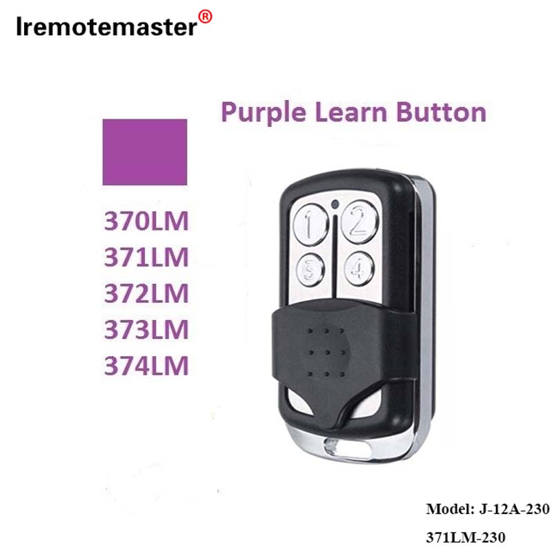 Untuk 370LM, 371LM, 372LM, 373LM, 374LM Purple Learn Button 315MHz Rolling Code